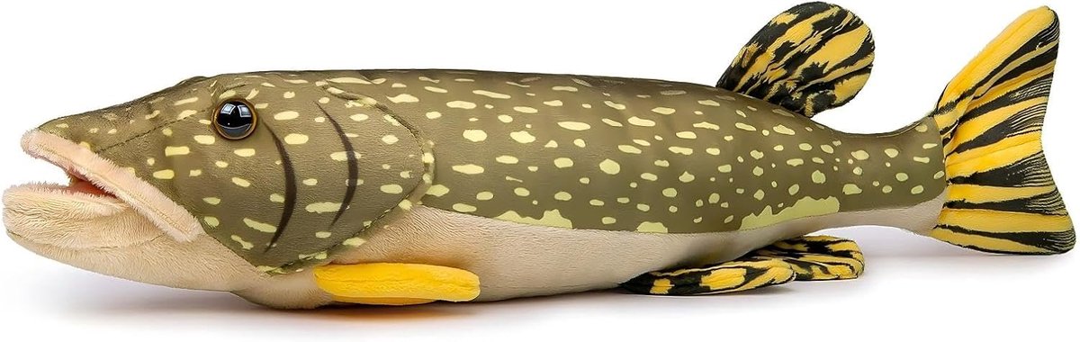 Dier, superzacht, vis, schattig speelgoed om te verzamelen, ideaal om lekker op te knuffelen en als woondecoratie, ideaal cadeau voor Halloween, Kerstmis, meisjes en jongens (45 cm, geel)