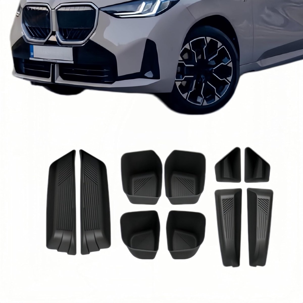 SnelShoppen - Auto Deur Organiser Set van 10 voor B-MW X3 G45 G48 - Voorkomt Rammelen en Slipping - Perfecte Interieur Accessoires