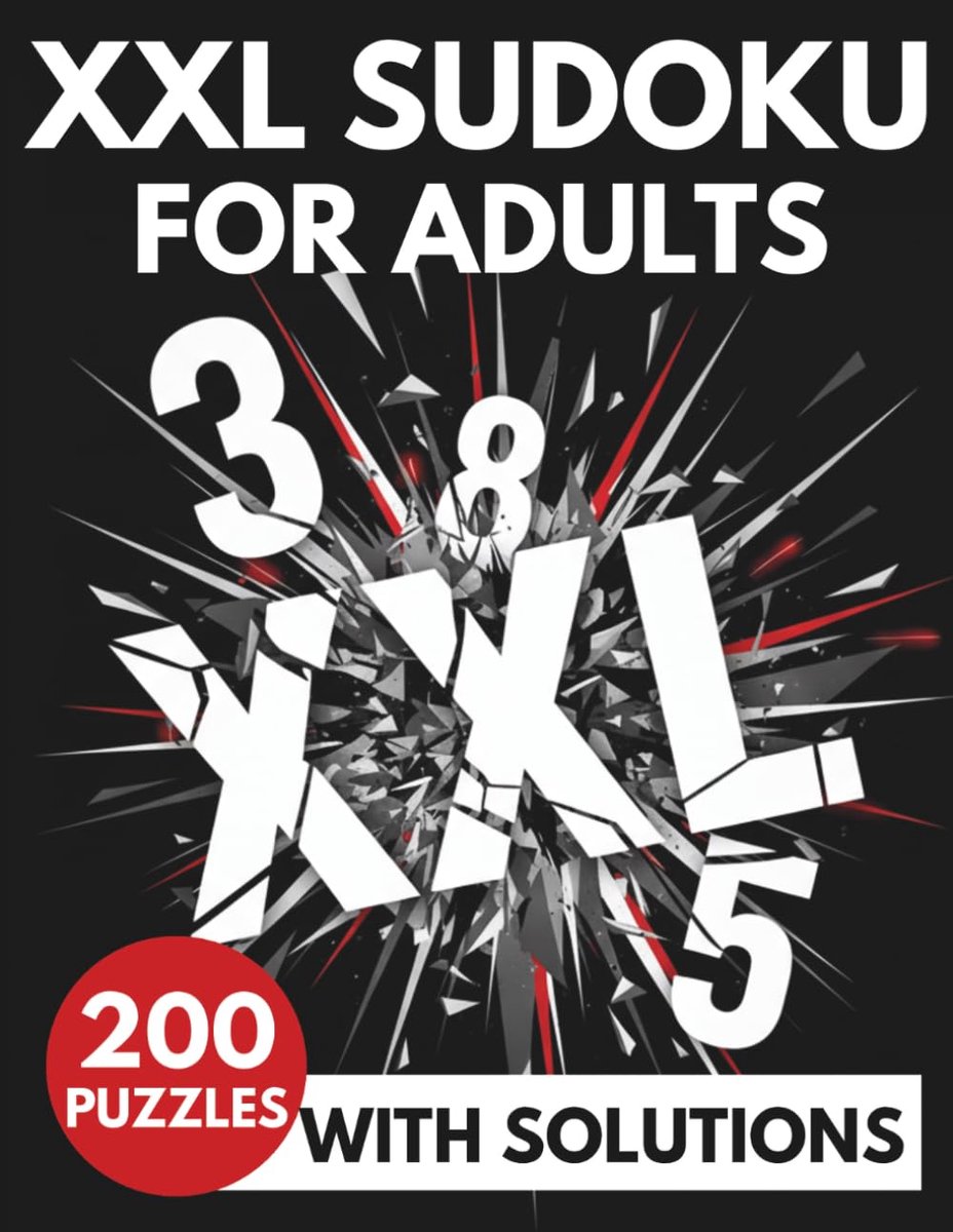 SnelShoppen - XXL Sudoku voor Volwassenen met Oplossingen: 200 Grote Puzzelbladen, Gemakkelijk tot Medium, Perfect voor Thuis en Op Reis