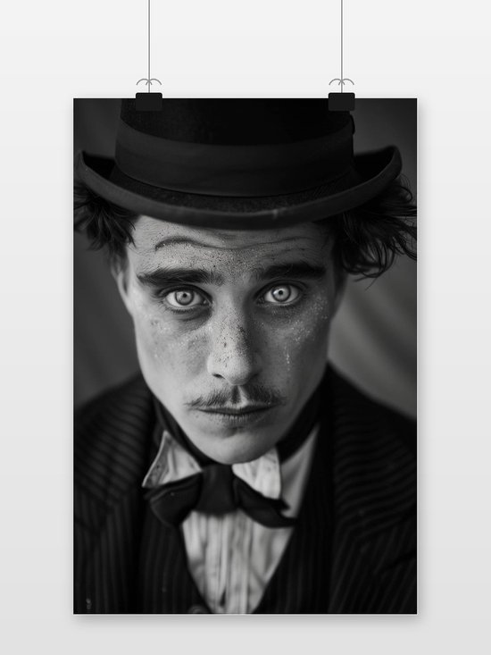 Charlie Chaplin Poster - Film - Iconisch - Zwart Wit - Komedie - Hollywood - Legendarische - posters - formaat 70x100cm - Wanddecoratie - L3483WV