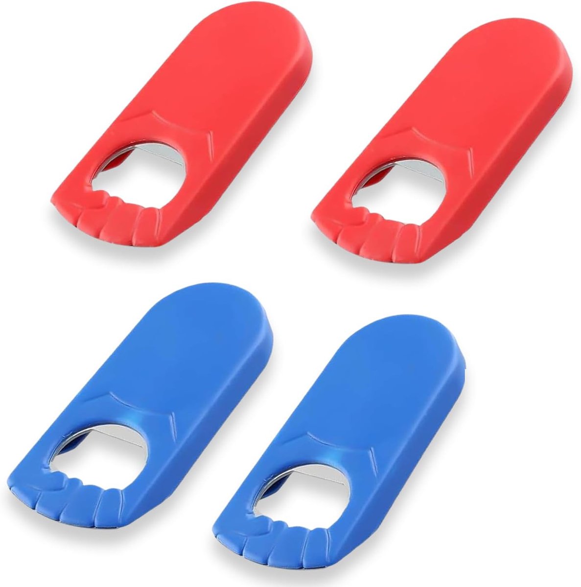 Flesopener met flessensluiting - lichtgewicht en draagbaar - rood blauw design - ideaal voor camping - ShopVlot