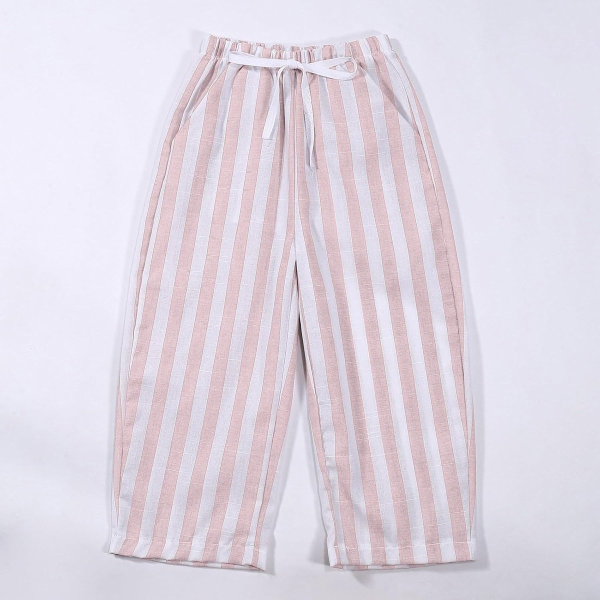 Linen broek met strepen, lang, dun, voor baby's en kinderen