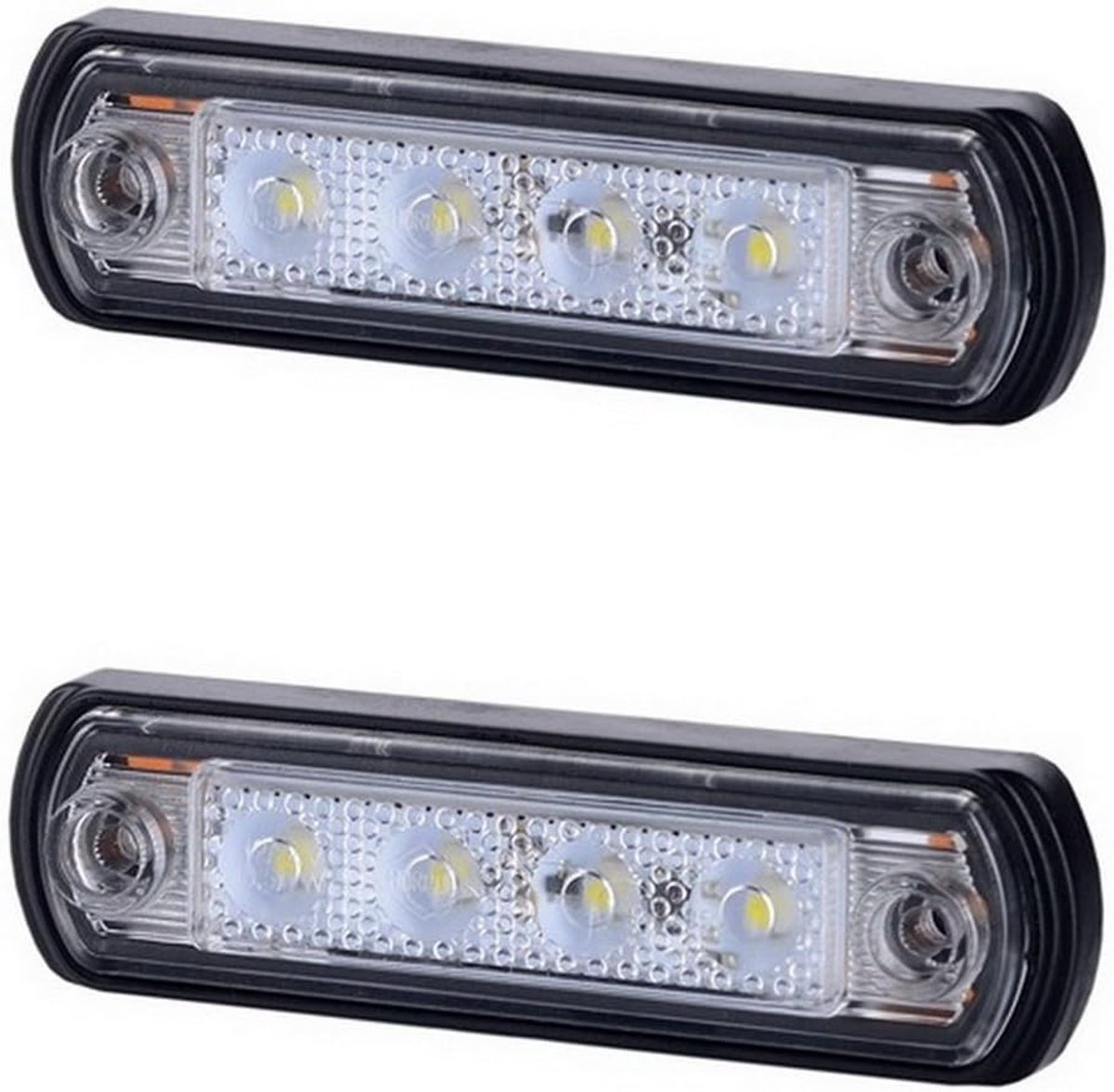 2 x 4 SMD LED wit begrenzingslicht zijlicht 12V 24V met E-keurmerk positielicht auto vrachtwagen auto auto lamp licht front universeel