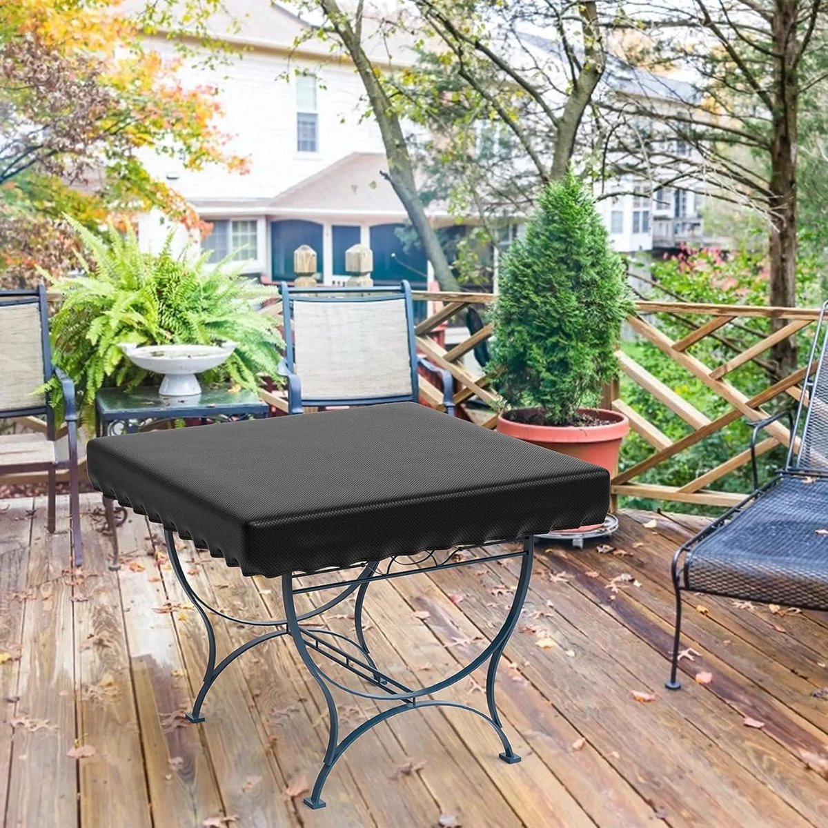Waterdicht dekzeil Geschikt voor tuintenten, tuinmeubelen, tafels en stoelen, en als overkapping Geschikt voor de binnenplaats of tuin, 91*91*10 cm