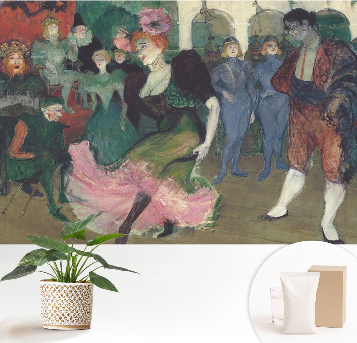 Wallfluent Fotobehang - Groente Vliesbehang - 152x104 cm - Ballroomdansen Fotobehang Vlies - Woonkamer behang Deel - Muurschildering - Hal behang
