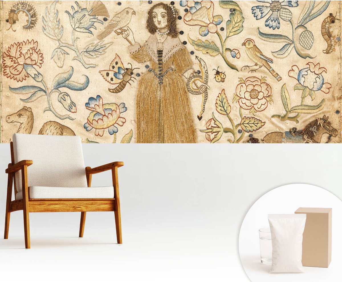 Wallfluent Fotobehang - Bruin Vliesbehang - 250x104 cm - Kleurrijke Natuur Fotobehang Vlies - Woonkamer behang Deel - Muurschildering - Woonkamer behang