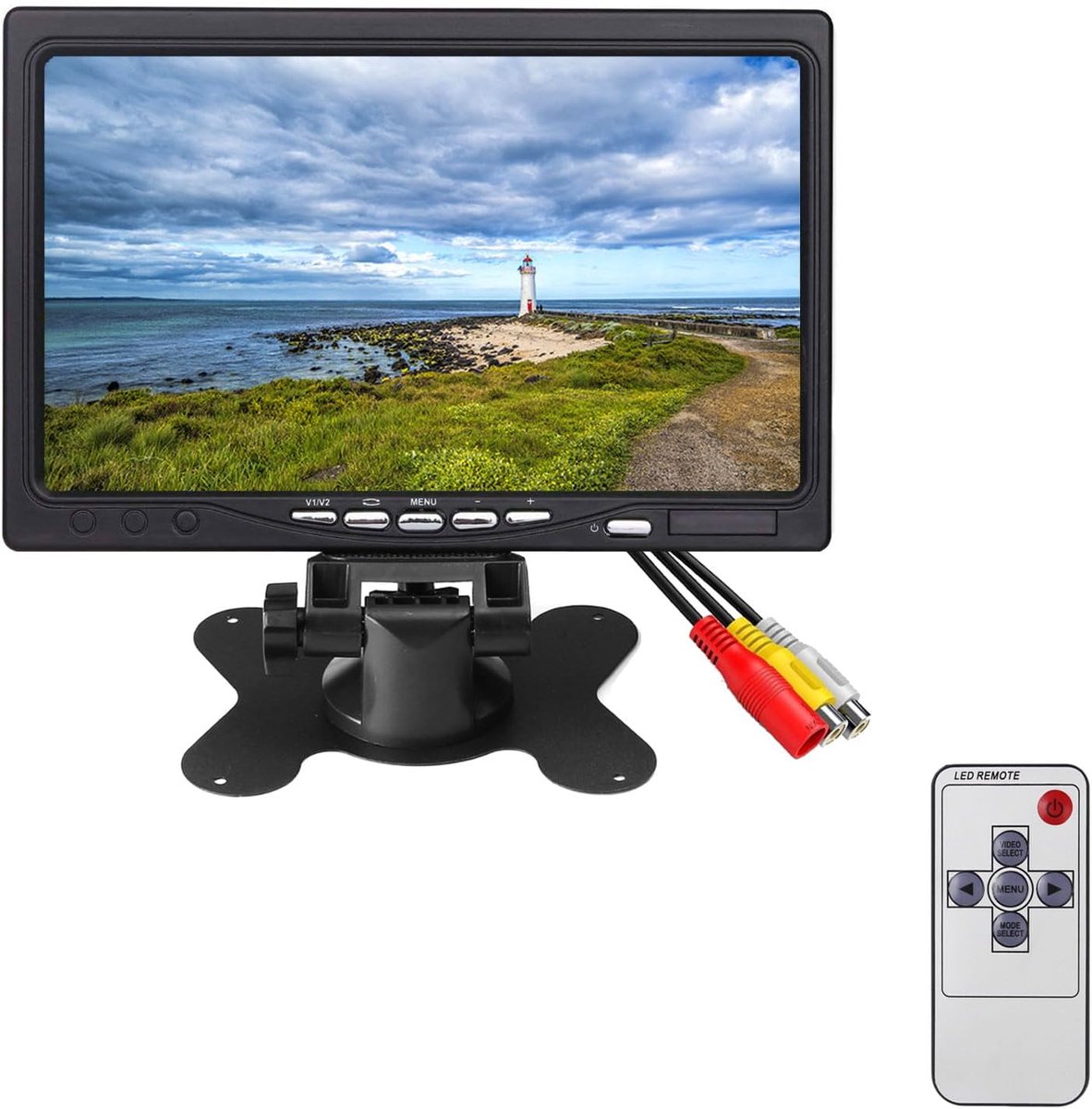 12V-24V 7 inch HD 800x480 kleuren LCD auto achteruitkijkmonitor voor achteruitkijkcamera CCTV DVD-speler