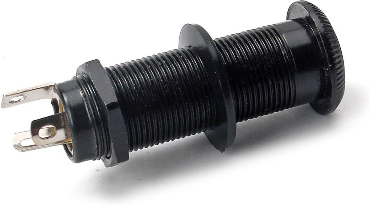 Clip Eindpen Mono Paneel Uitgang Jack Socket Korte benen Voor Elektrische Gitaar Bas 6.35mm Zwart