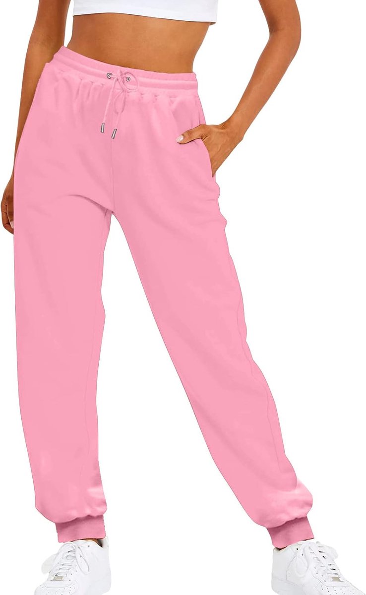 Linnen damesbroek, vloeiend, hoge taille, casual, vrije tijd, sport, licht, los, breed, elastisch, zakken, zacht, comfort, A63