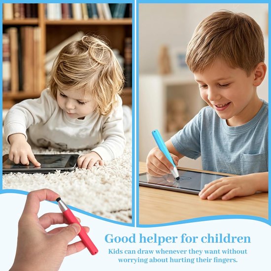 2 stuks mobiele telefoon pennen om te typen, tablet pen kinderen, touch pen — afbeelding 3