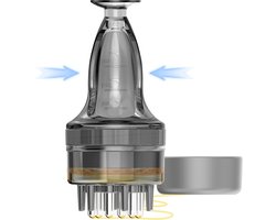 Minoxidil applicator, snelle en efficiënte hoofdhuid applicator, geen rommelig haarserum, haarapplicatorfles met borstel en kam, speciaal voor Minoxidil（grijs）