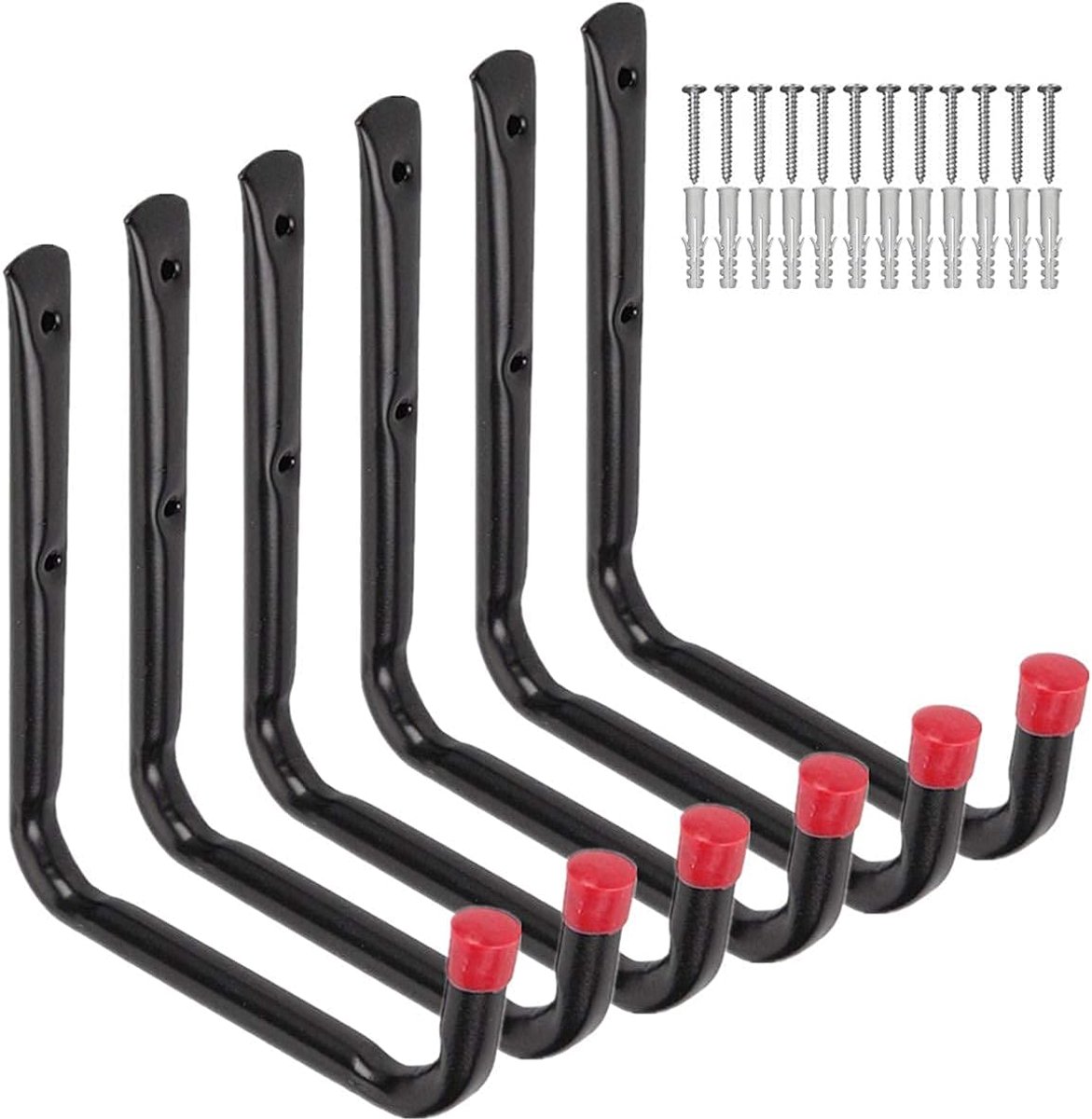 Dailygoods- Opberghaak Heavy Duty - Wandhaak - Garage - Tuin - Gereedschap - 25 lbs draagvermogen - 20cm x 18.5cm formaat