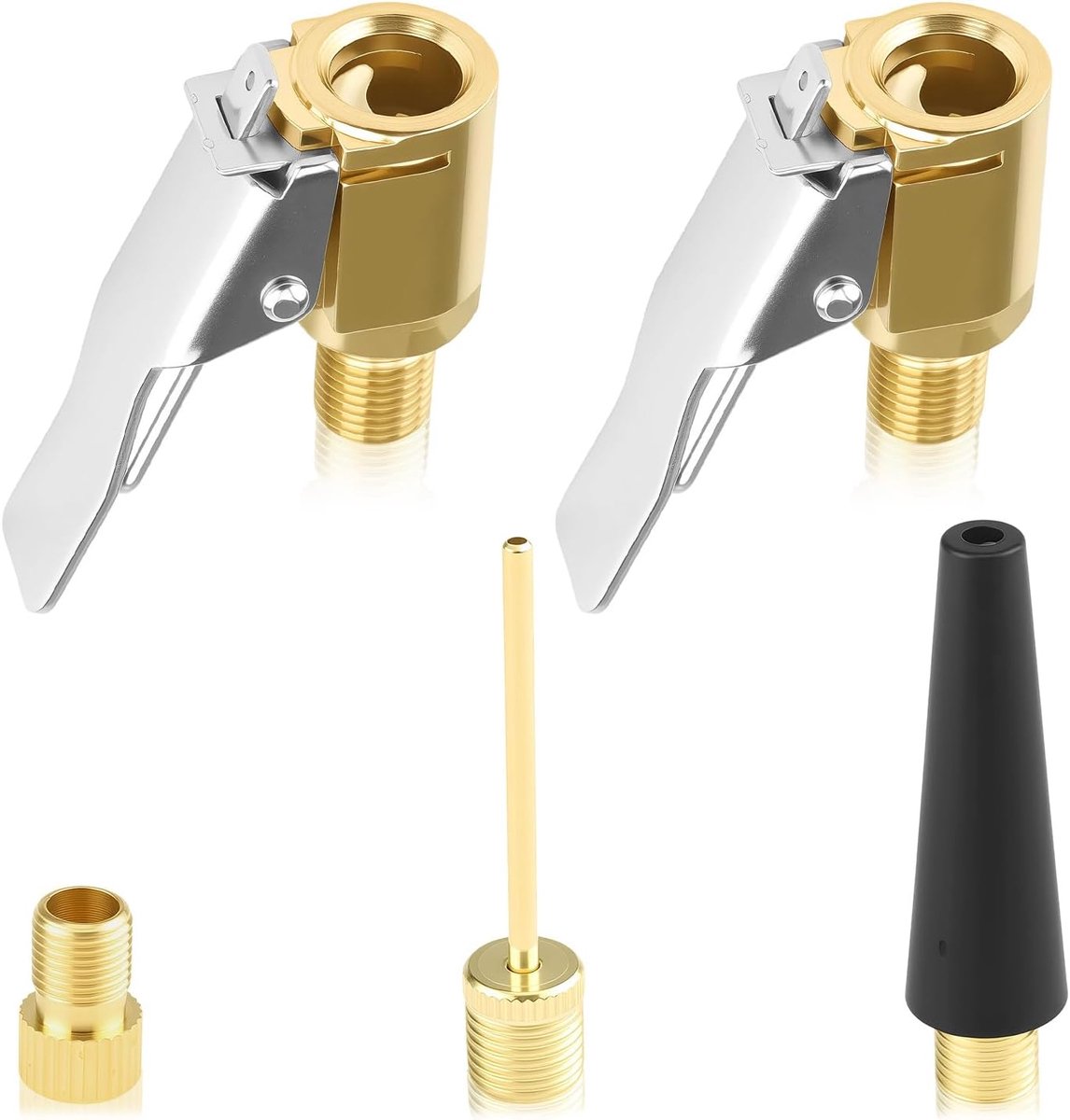 Ventieladapterset, 5 stuks, compatibel met Bosch EasyPump, geschikt voor autobanden, fietsen en ballen, Sclaverandventieladapter