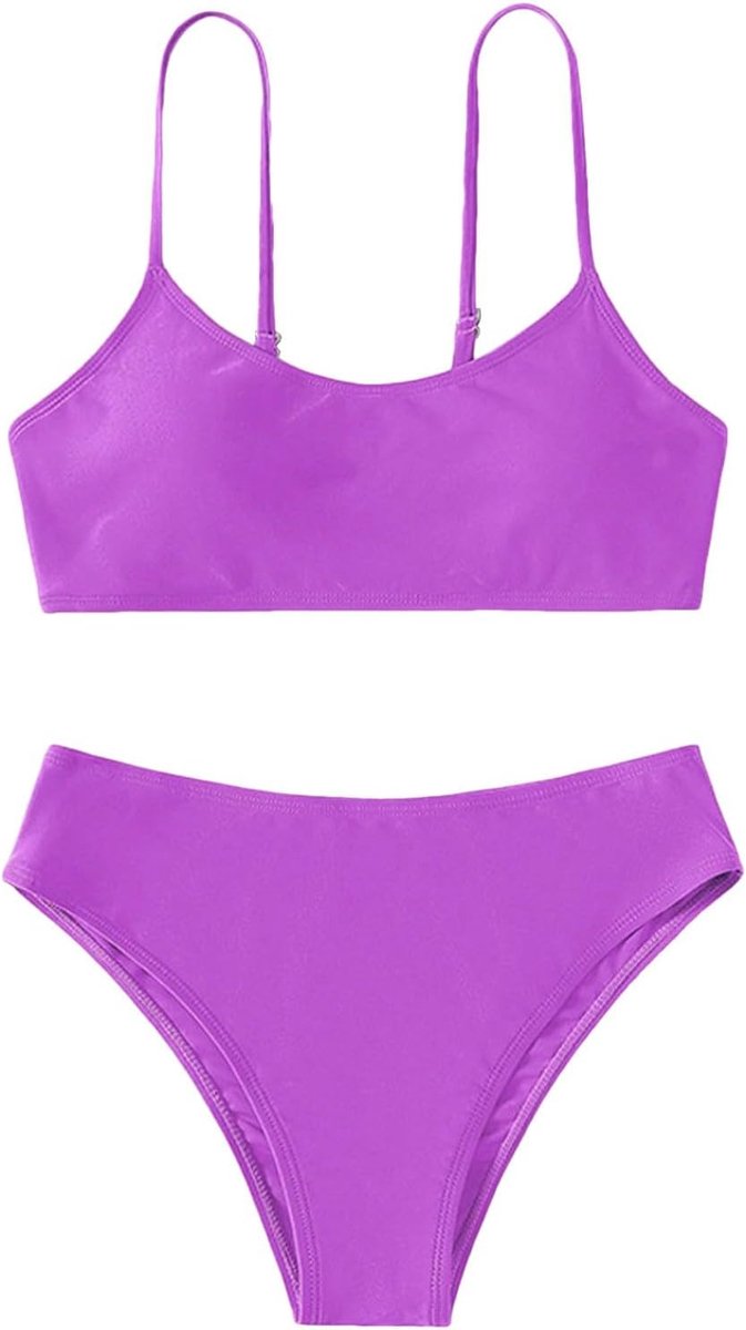 Badpak voor meisjes, kinderen, bikini, 2-delig, uv-bescherming, eenhoorn, ruches, strand, zwembad, zomer, vakantie, sneldrogend, schattig, A15