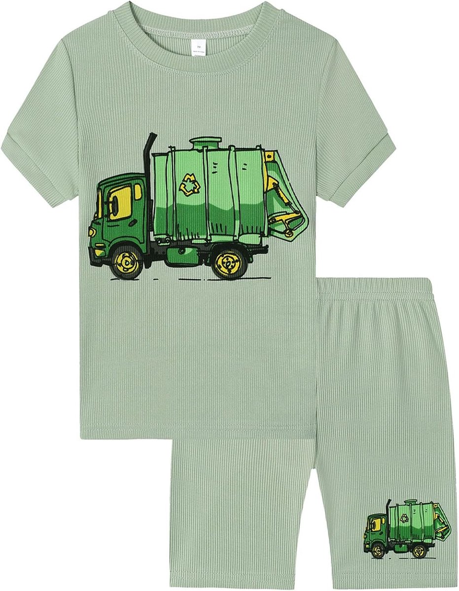 Kinderkleding voor jongens, 2-delig, katoen, T-shirt, shorts, zomer, 4-10 jaar, licht, comfortabel, casual, A30