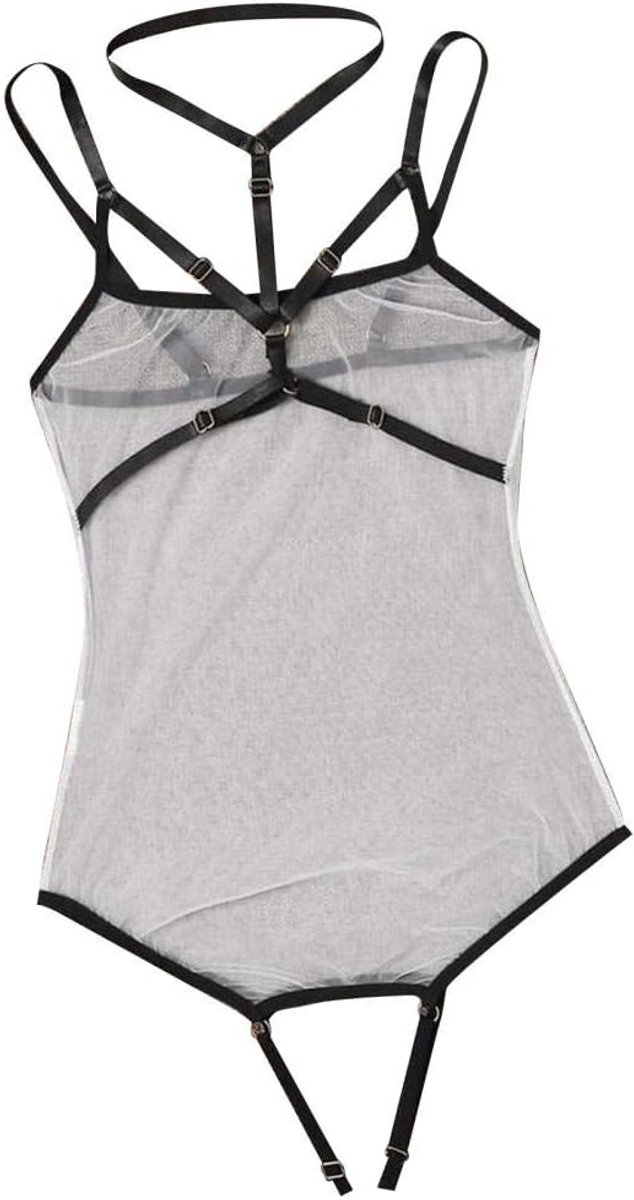 Dameskleding Dames Sexy Ondergoed Porno Halter Backless Nachtkleding Erotische Lingerie Doorkijkkostuum