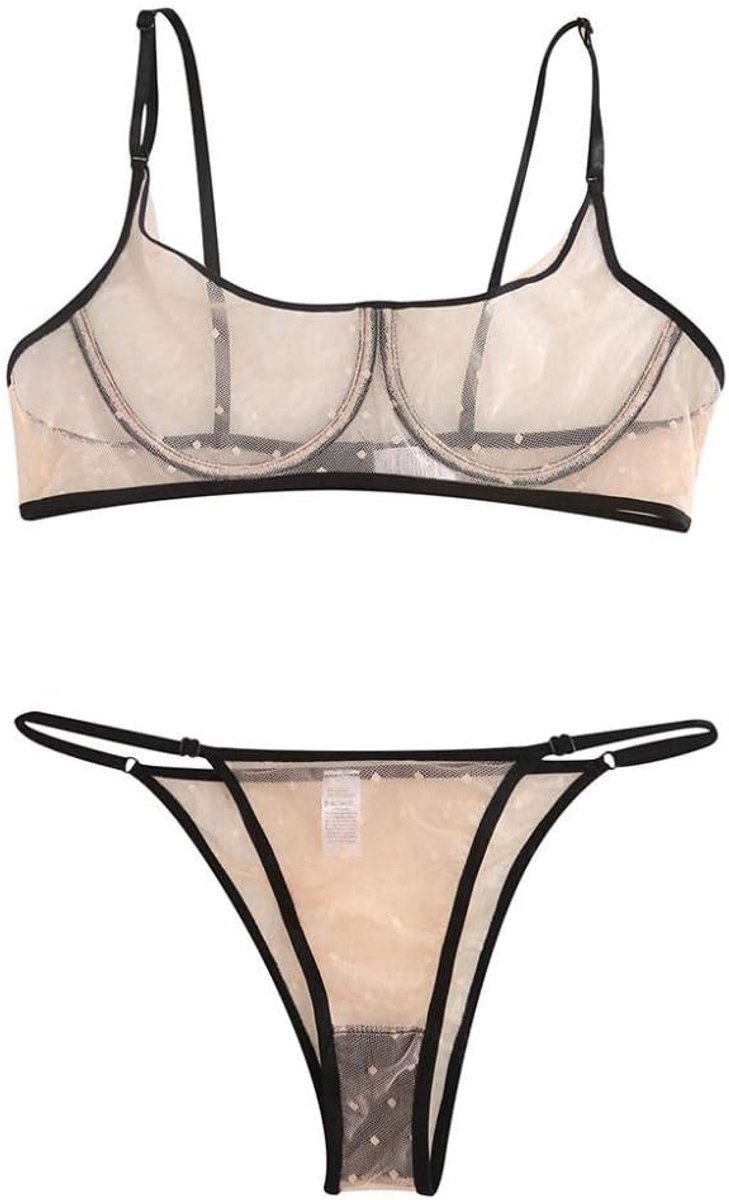 Lingerie Dameslingerie 2 ST Vrouwen Kostuums Erotische Lingerie Kanten Beha Porno Ondergoed String Verleiding Sexy Perspectief Dames Set