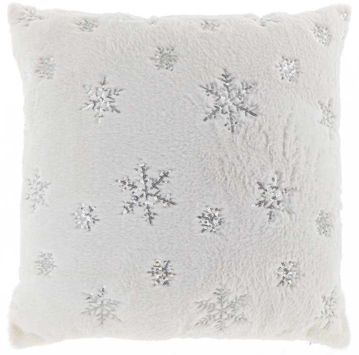 Unique Living Kussen Ice Crystal 45x45cm Silver