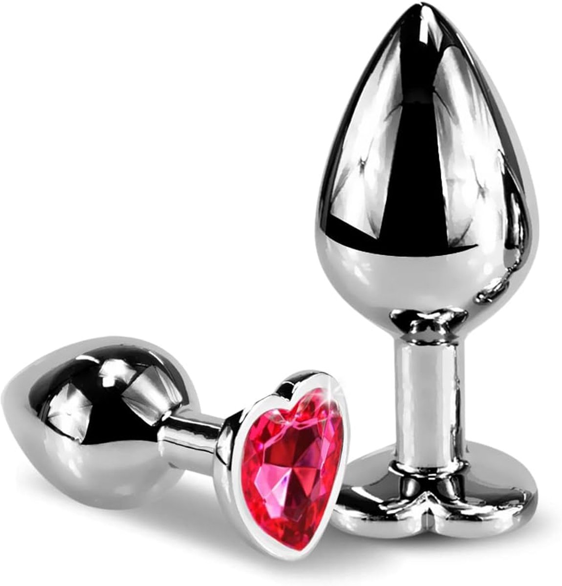 Umania 2 x anale plug (Ø 27 mm, Ø 35 mm) voor vrouwelijke beginners, voor mannen of homoseksuele mannen, seksspeeltjes van staal, metaal, hygiënisch en gemakkelijk te reinigen, verpakking met 2 anale
