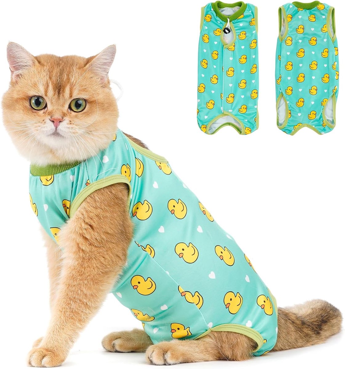 Kattenromper na operatie, herstelpak, kleding, modaal herstel, castratie, spenen lekbescherming, pak voor kat, buikwonden of huidziekten, S-Duck