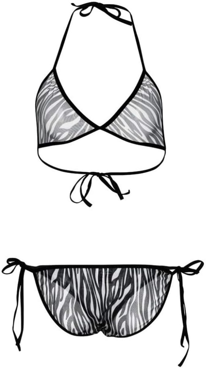 Lingerie Dameslingerie Sexy Lingerie Beha Thong Hollow Bandage Luipaard Print Vrouwen Ondergoed set
