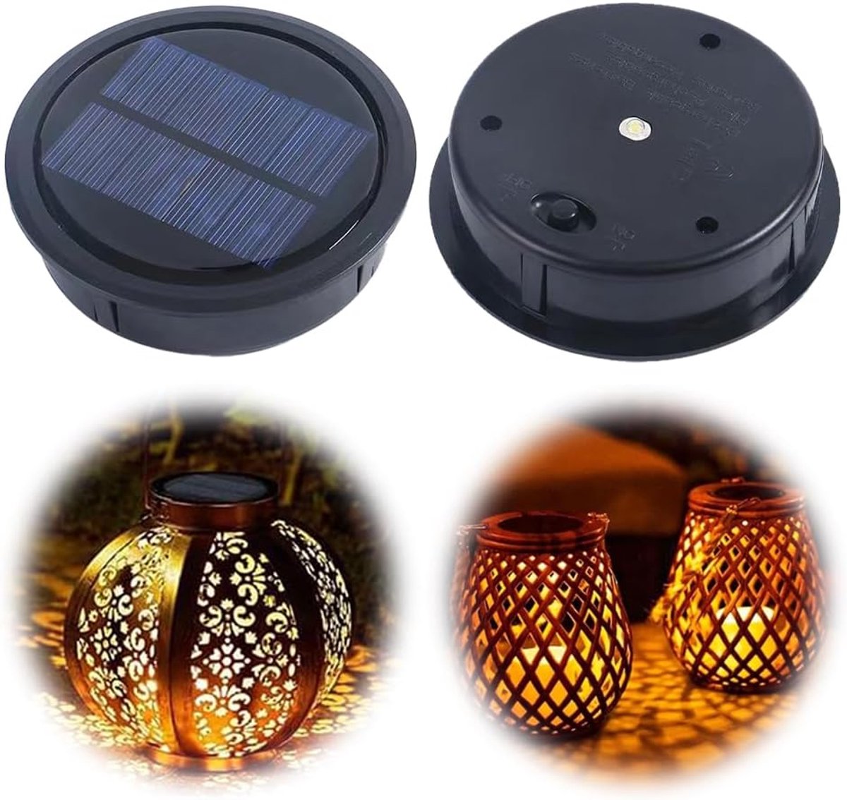 vervangingsonderdelen voor solar lantaarns 10.5cm - LED verlichting - waterdicht - eenvoudig te installeren - ShopVlot