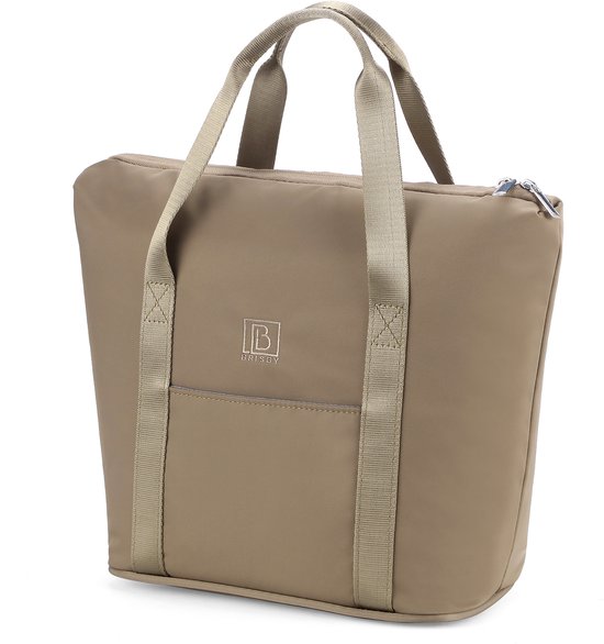 Brisby Koeltas Lunchtas 9L – 4-Laags Geïsoleerd – Inclusief 2 Koelelementen – Waterafstotend – Voor Werk, School & Onderweg - Taupe van Brisby — afbeelding 4
