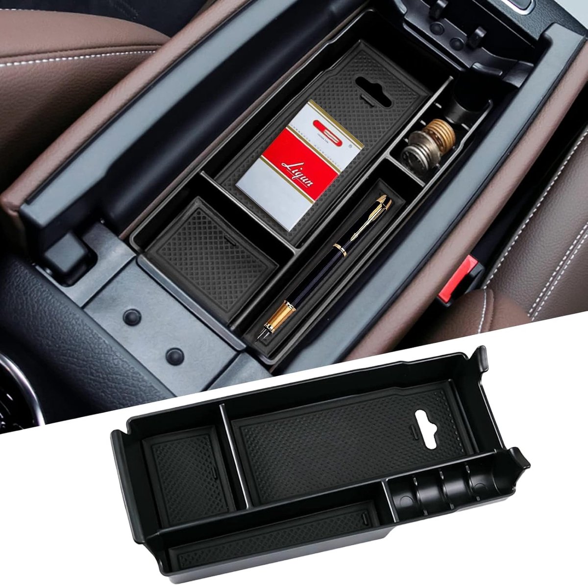 TTCR-II Center Console Storage Box for Mercedes Benz A-Class B Class CLA GLA Cap EQA EQB 2019-2025 Center Console - ShopVlot