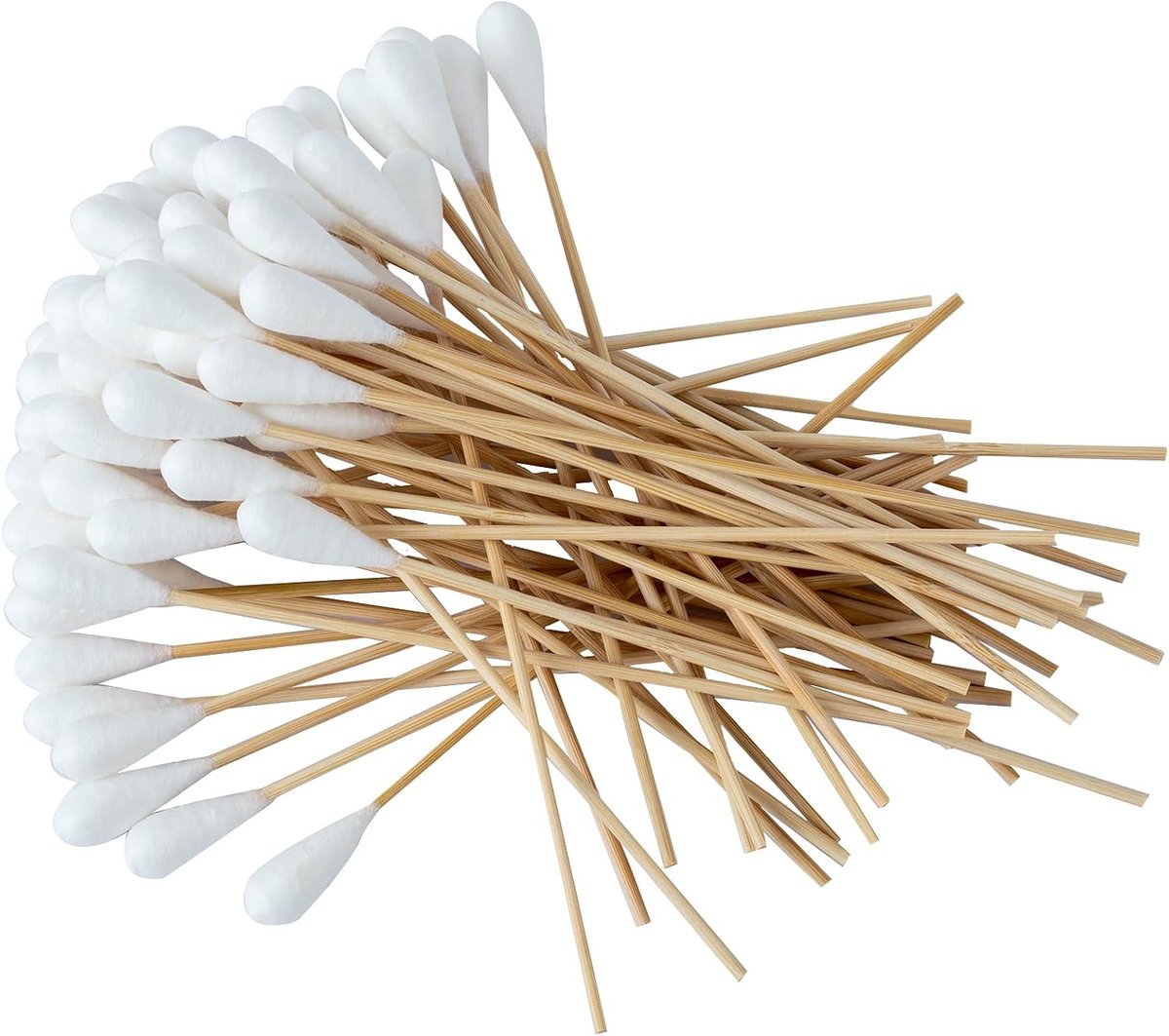 Wattenstaafjes 20cm - Houten steel - Groot hoofd - Veilig en zacht - ShopVlot