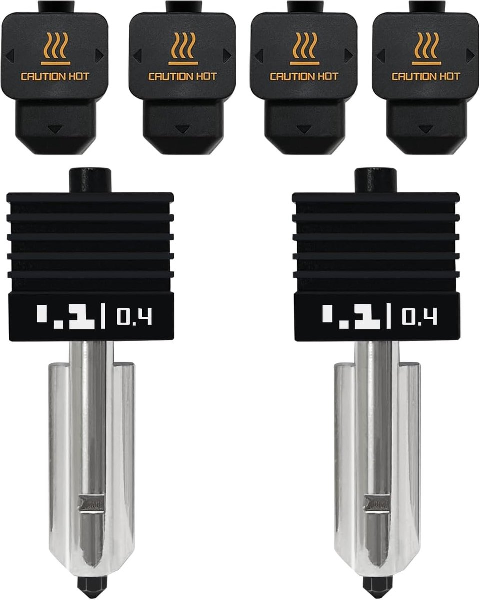 2-pack 0,4 mm hotend kit voor Bambu Lab P2S/X2D/H2D/H2S/H2C