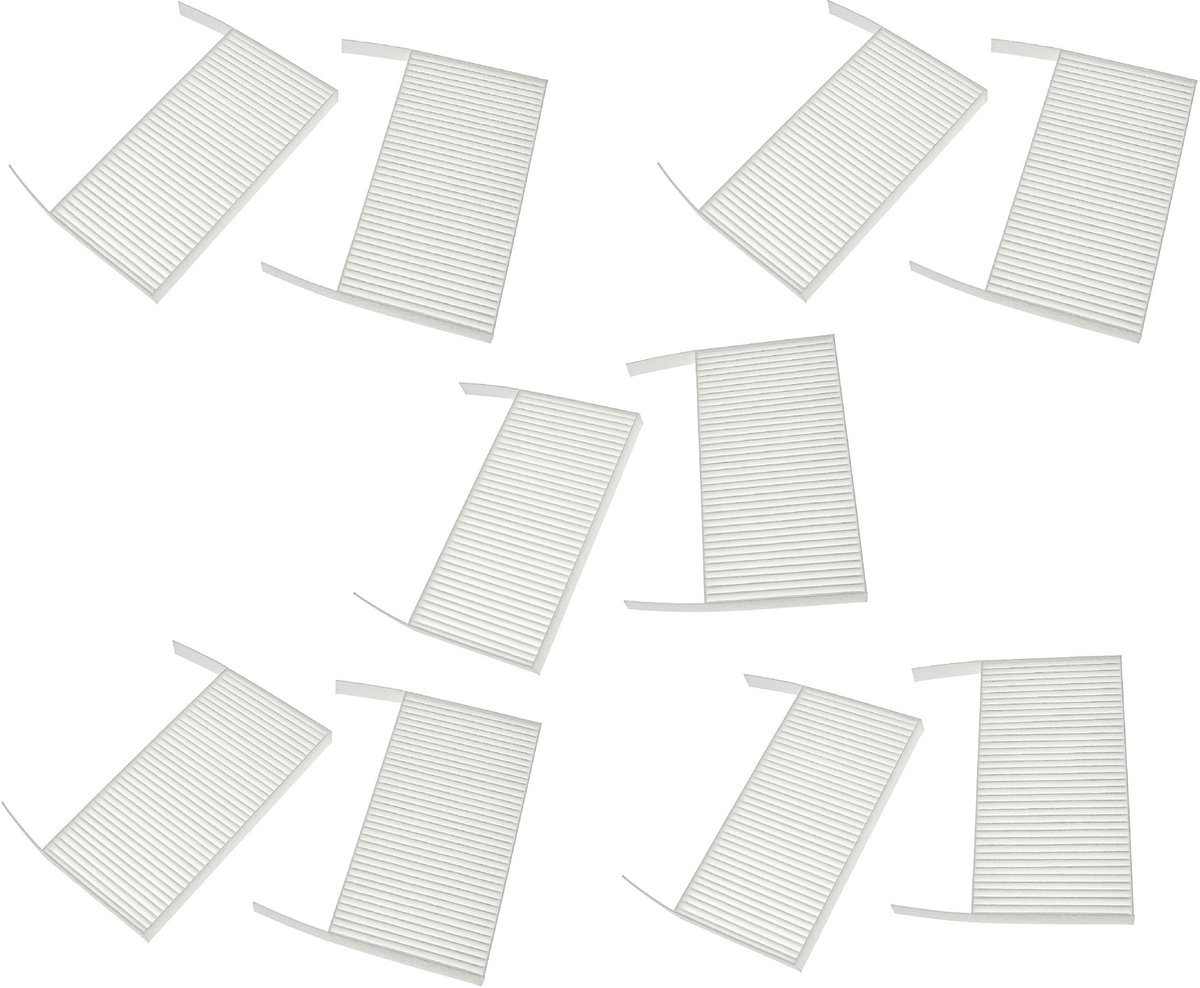 vhbw-filterset, vervanging voor Wernig EFS CA 70 G4, 527005190 voor ventilatie-unit – luchtfilters G4 / F7 (10 stuks), 19 x 10 x 3 cm, wit
