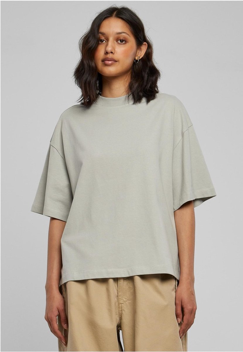 Urban Classics Organic Heavy Slit Dames T-shirt S Grijs