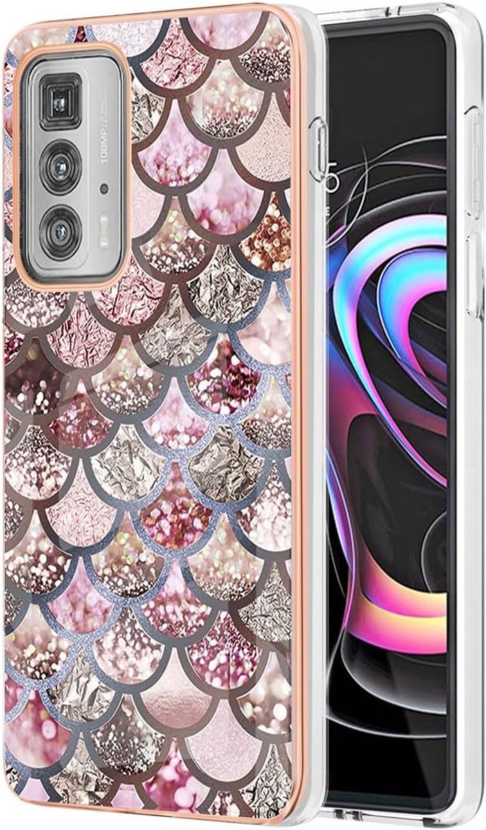 Hulp voor Motorola Edge 20 Pro, siliconen hoes, roze