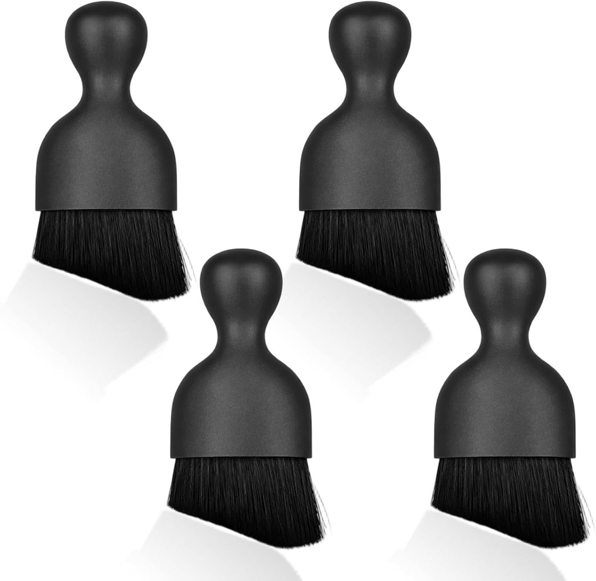Reinigingsborstel set 4 stuks - zachte detailborstel - voor interieurreiniging - verwijdert stof zonder krassen - ShopVlot