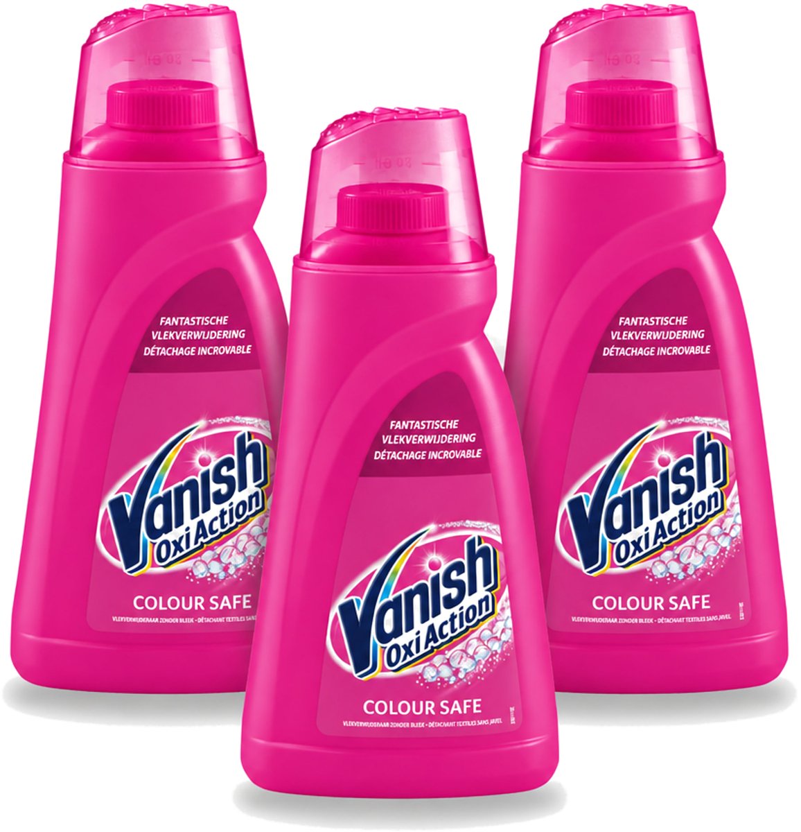 3 x Vanish Oxi Action - Veilige Kleur - Vlekkenverwijderaar Gel - Zonder Bleek - Gekleurde Was - 1 L - Voordeelverpakking - 3 stuks