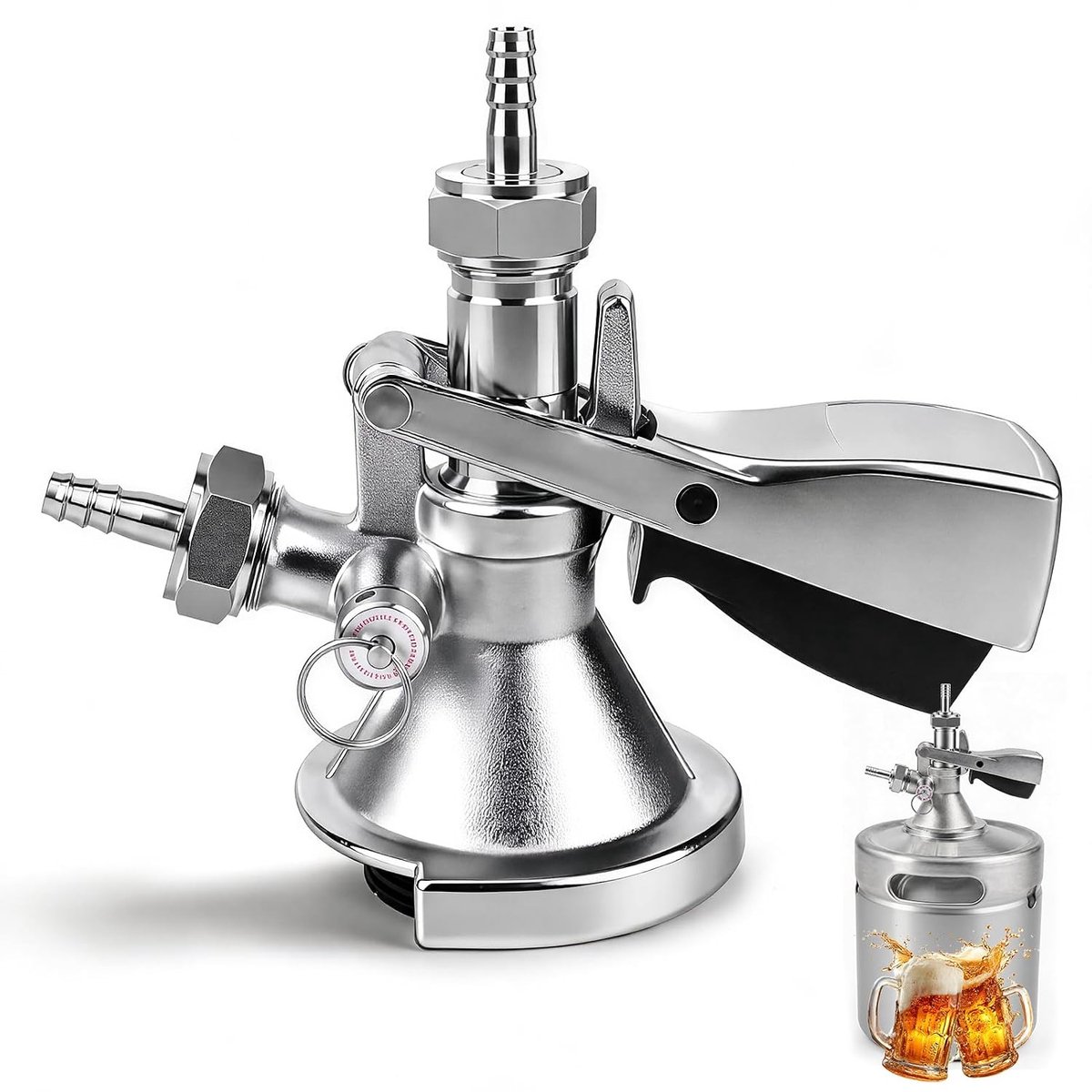 Tapkop type A G5/8 schroefdraad met overdrukventiel voor thuis, bars, restaurants en brouwerijen