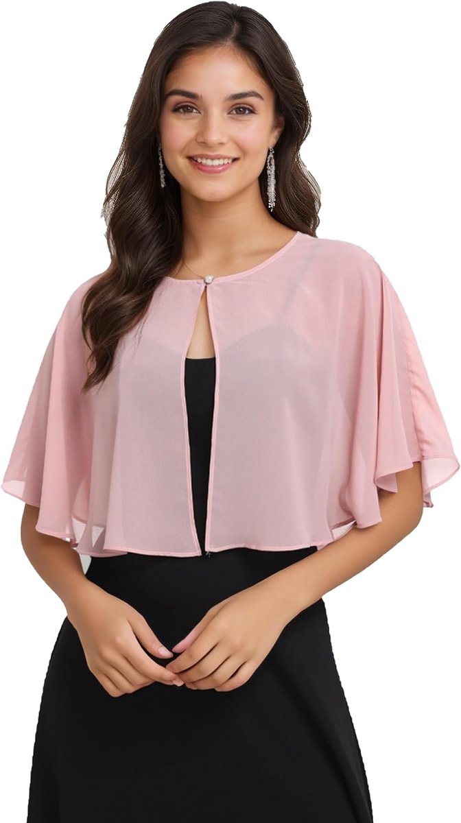 Chiffon Shawl for Wedding Rose Gold Shawls and Wraps for Women Cape Soft Cover Up
