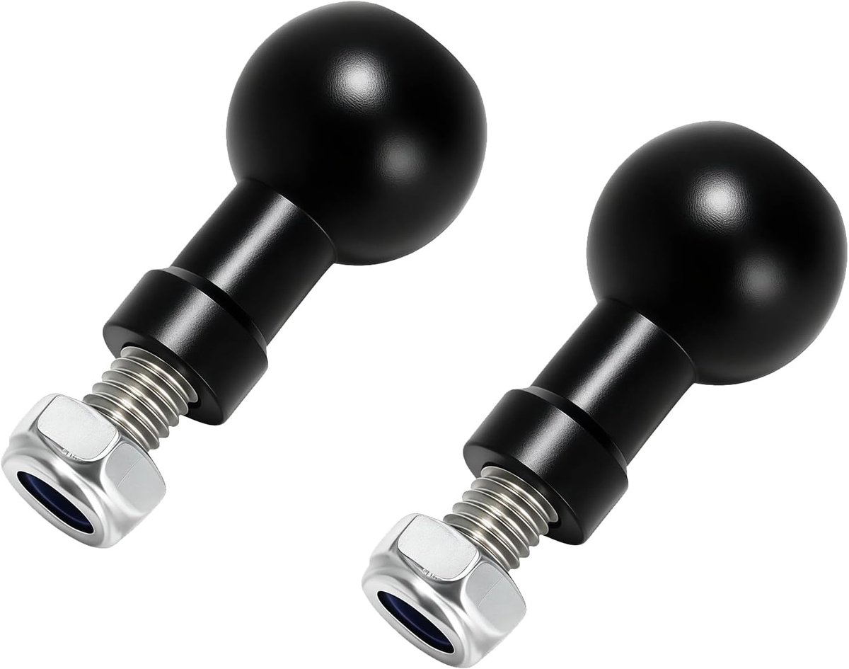 2 stuks 17 mm kogelkop op M6 schroefadapter, adapter van aluminium, uitbreidbare telefoonhouder, adapters voor mobiele telefoonhouder, fiets telefoonhouder, statiefadapter en selfie stick adapters