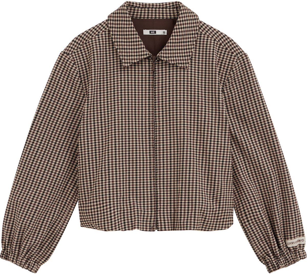 WE Fashion Meisjes oversized jersey bomberjack met ruit