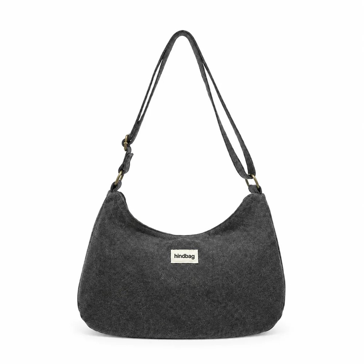 Hindbag handtas Rosa donkergrijs - biologisch katoen