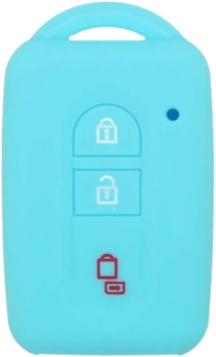Cover Protector Case Houder Skin Jacket Compatibel met NISSAN 2 Knop Smart Remote Key Fob CV9504 Lichtblauw