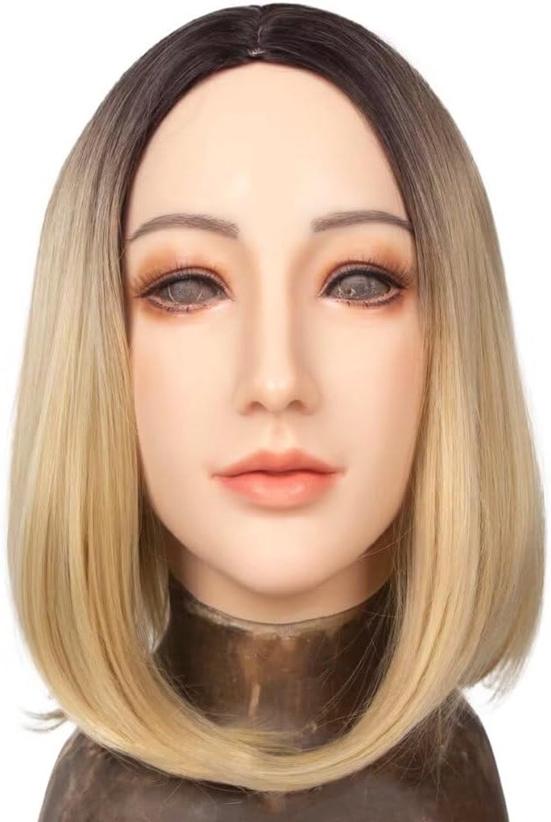 Siliconen vrouwelijk masker hoofddeksel masker voor crossdresser transgender kostuums cosplay