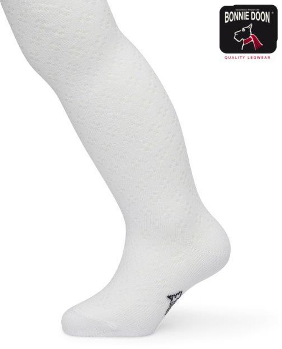 Bonnie Doon Baby Maillot Wit maat 80/86 - Meisjes - Ajour Patroon - Organic - Zacht Organisch Katoen - GOTS gecertificeerd - Gladde naden - Comfortabele Boord - Geen vervelende naden - White - BP214901.103