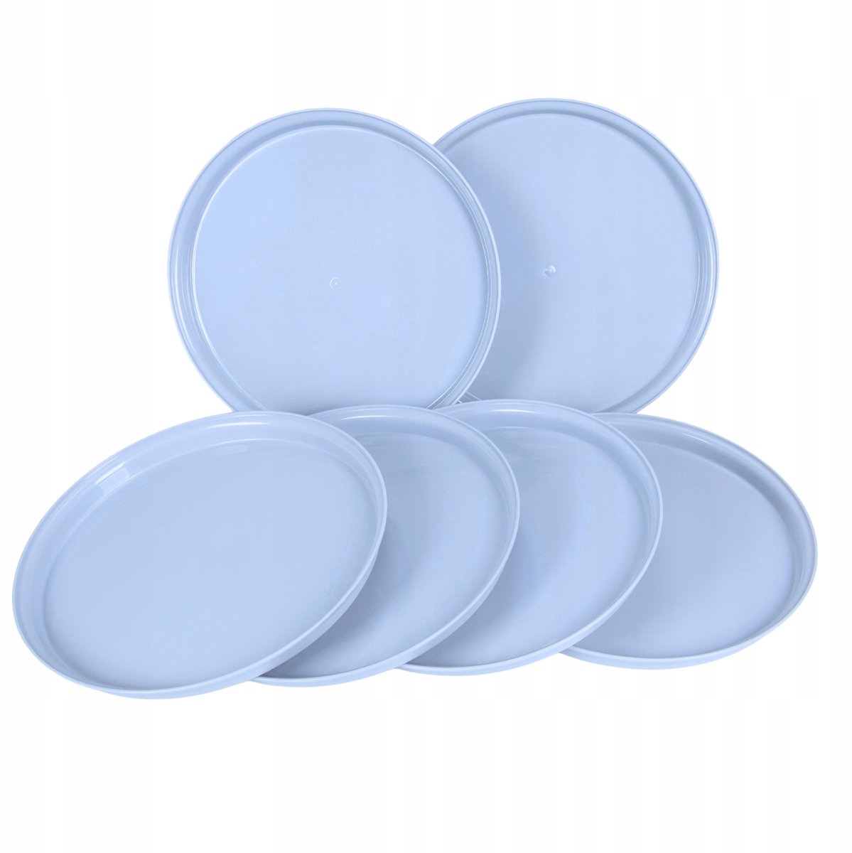 Set van 6 Blauwe Plastic Kampeertafelborden, Herbruikbaar
