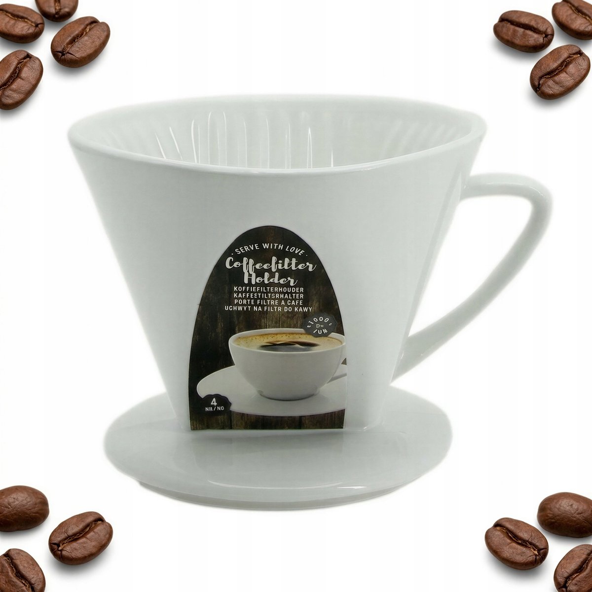 Porseleinen Drip Koffiezetter - Witte Koffiefilter Trechter