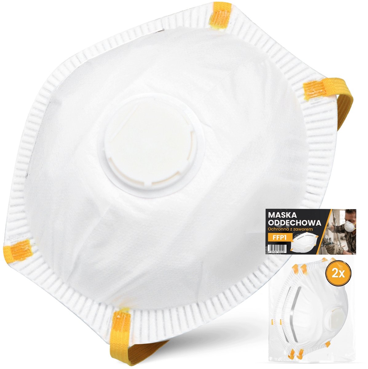 2x Stofmasker FFP1 met Ventiel - Bescherming Bouw & Werk