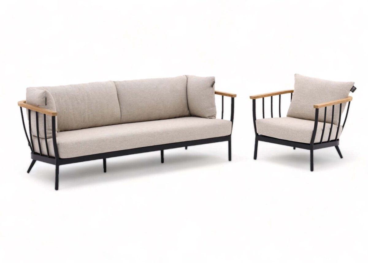 Apple Bee Condor Loungeset Nr. 11 Premium - 3-delig - Black
