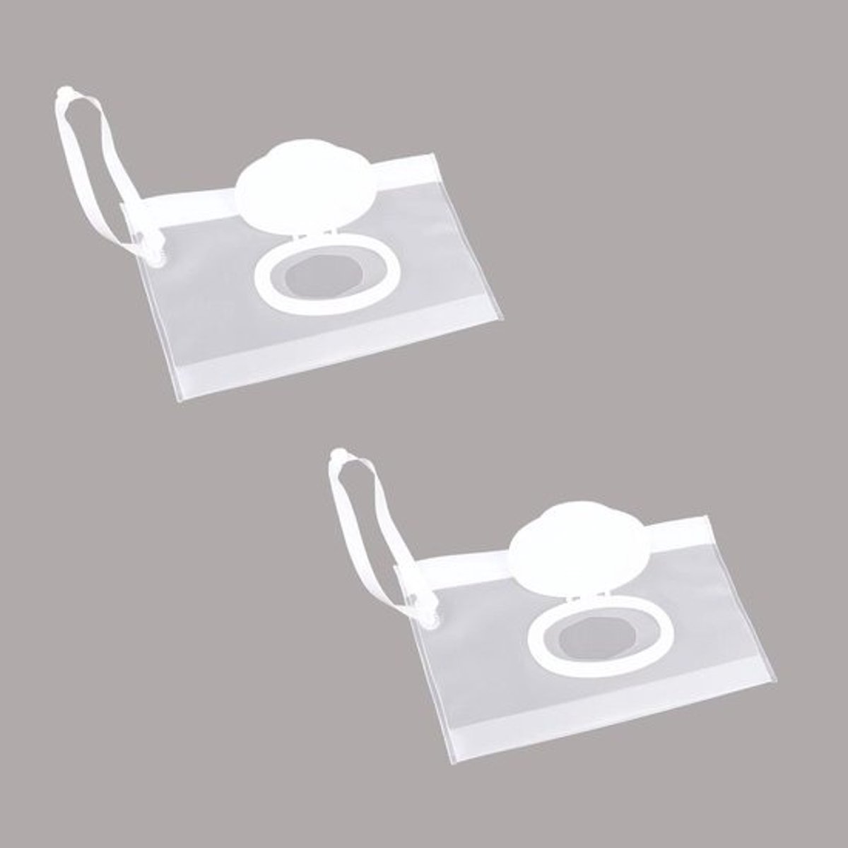 Baby Billendoekjes Houder - Herbruikbare Doekjes Tas - Onderweg Hygiëne - Lekvrij EVA Materiaal - 2 stuks - Transparant