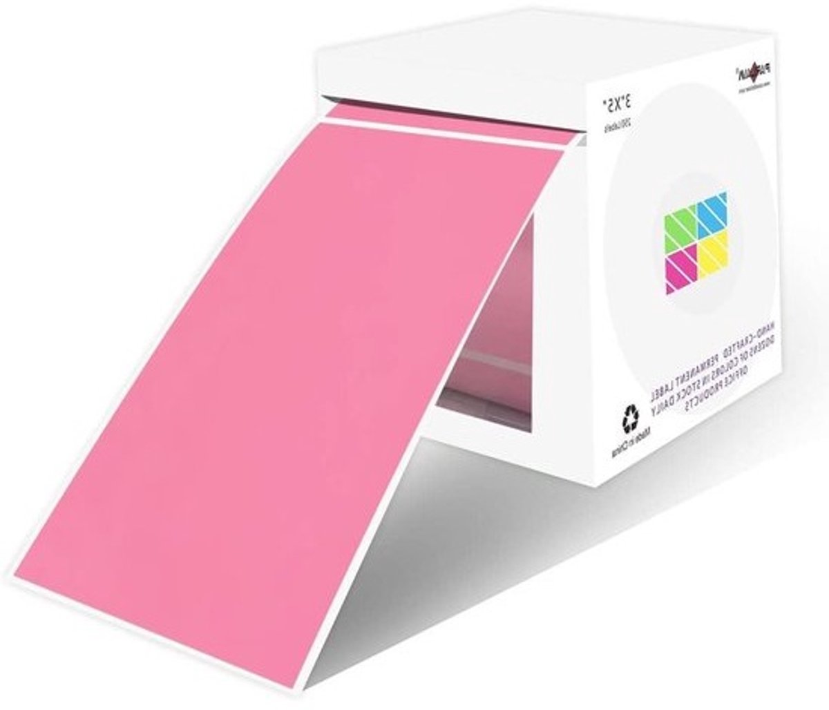 Kleurcoderingsstickers - Inventarisstickers - Organisatie - Rechthoekige Vorm - 3 x 15 cm - Roze