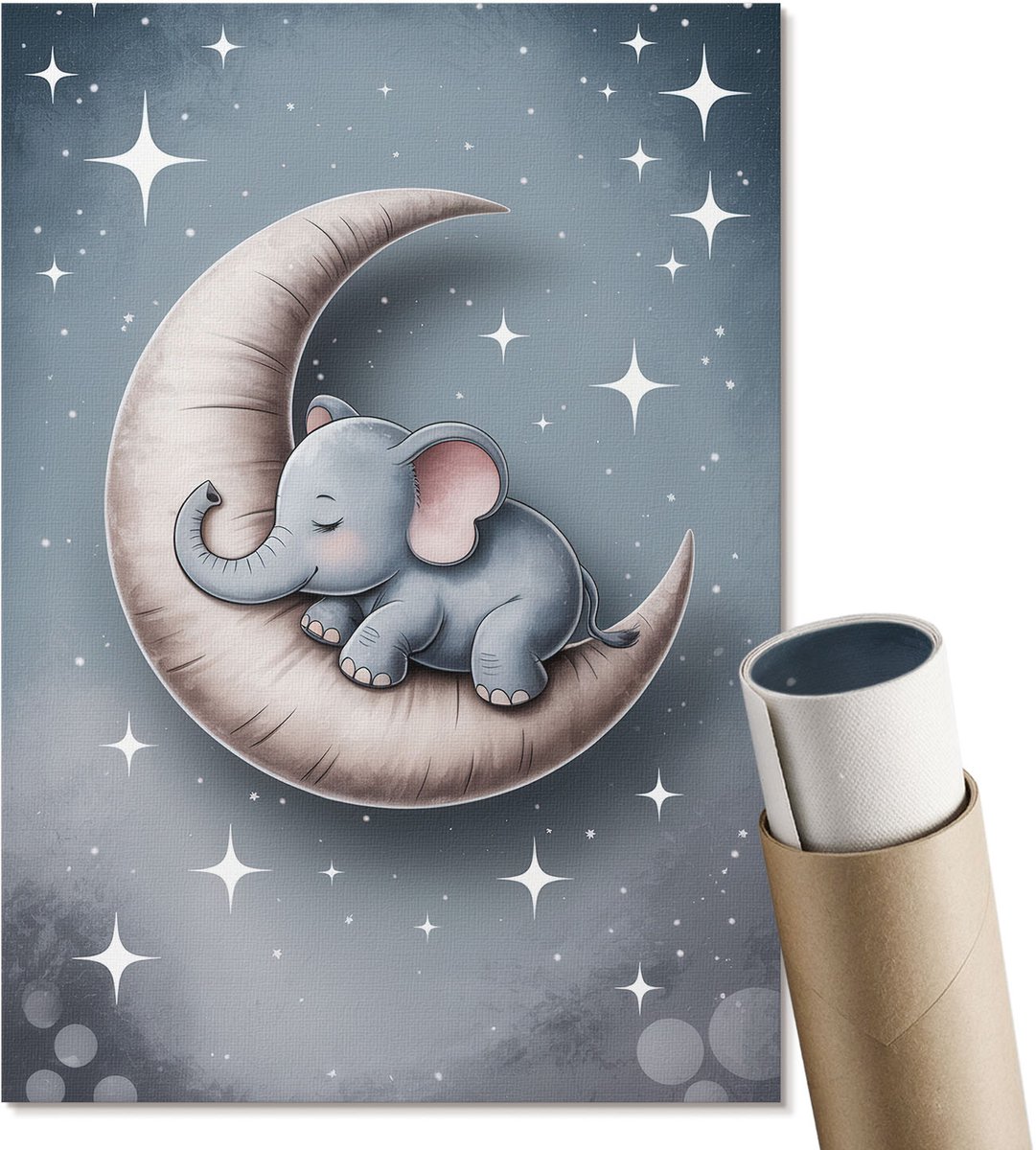 Coloray Polycanvas Poster - Etherische Veer, Fotografie - A3 - Grijs Design - Rechthoek - Kunstposter - Woonkamer, Slaapkamer, Kantoor - Minimalist